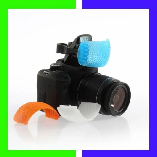 FD-C 3 Color Blue/Orange/White Pop Up Flash Diffuser For DSLR Camera Standard Hot Shoe Mount