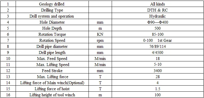 Hydraulic DTH crawler type reverse circulation RC drilling rig