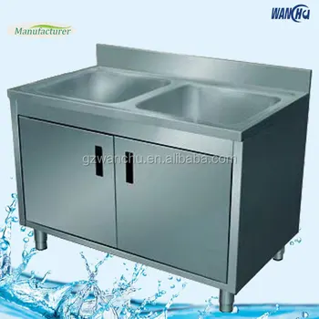Singapore Market Double Bowl Commercial Stainless Steel Sink