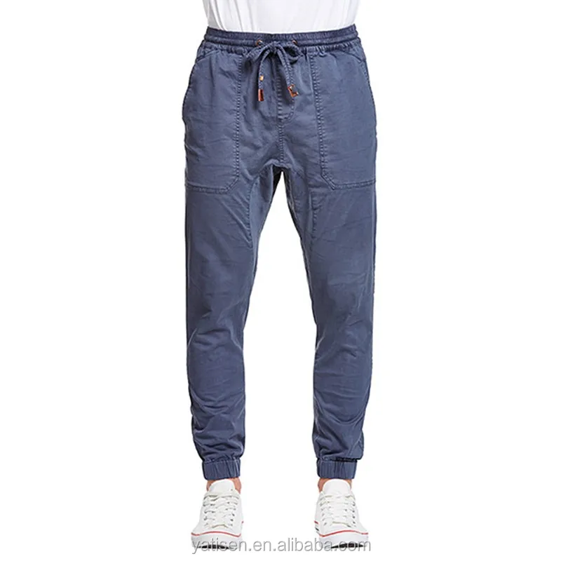 mens navy tapered trousers