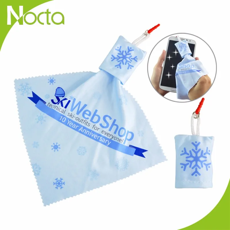 Wholesale Glass Microfiber Cleaning Cloth With Keychain Pouch Buy