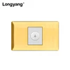 2019 Hotsale Electroplate Curve Golden 16A Dimmer Switch Speed Control Switch Wall Switches Sockets