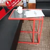 New Geometric Design Metal Tv Tray Snack Table Slate Sofa Couch Side Table