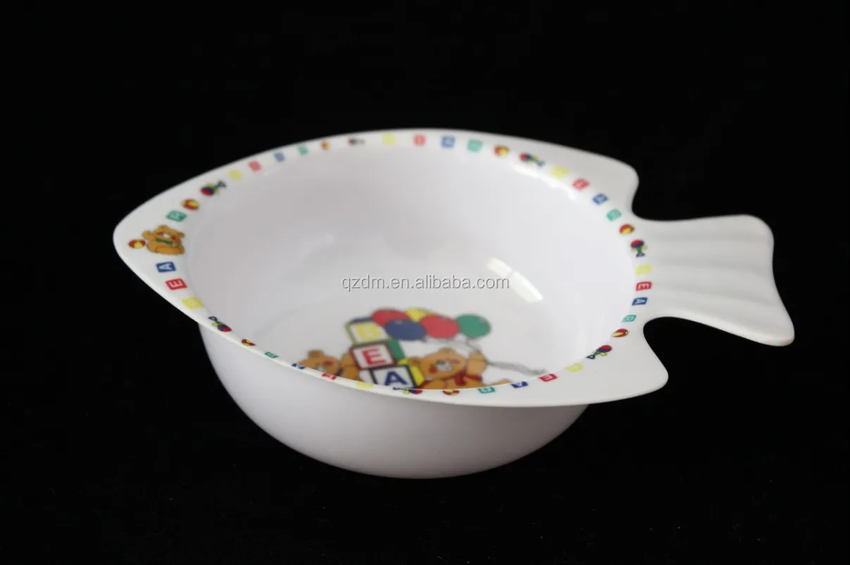 Fish Shaped Melamine Dinner Bowl For Kids