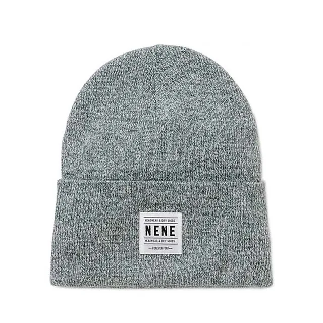 high quality heather gray color beanie hat/grey color knit