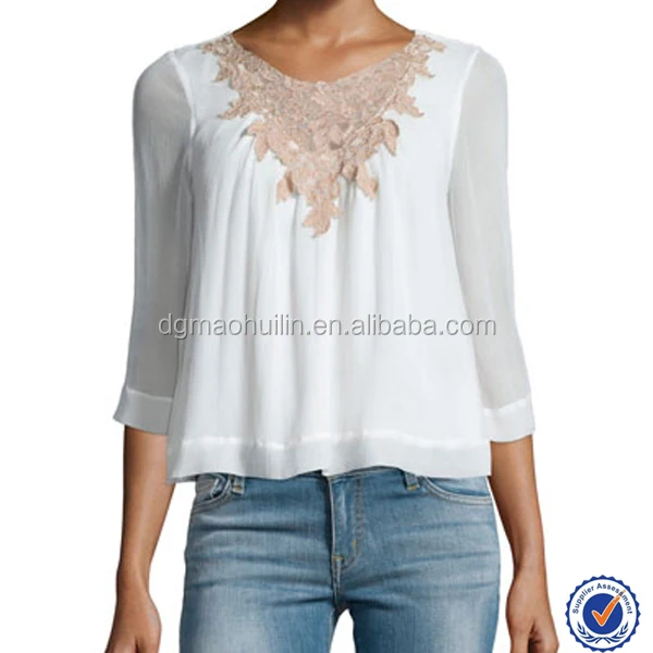 chiffon peasant blouse