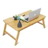 Foldable Bamboo Table Wooden Portable bed Dining Use