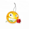 OEM customized make emoji shape printable absorbent paper car air freshener with various kinds of scents
