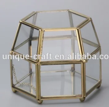 Hanging Glass Pyramid Terrarium Gold Geometric Pots for Succulent Air Plants