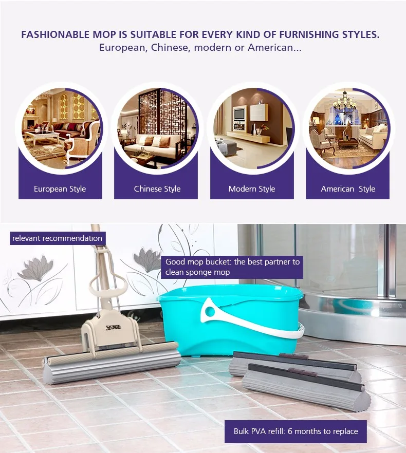 F04atkd Washable Mop Head Telescopic Pva Mop Cleaning Mop Buy