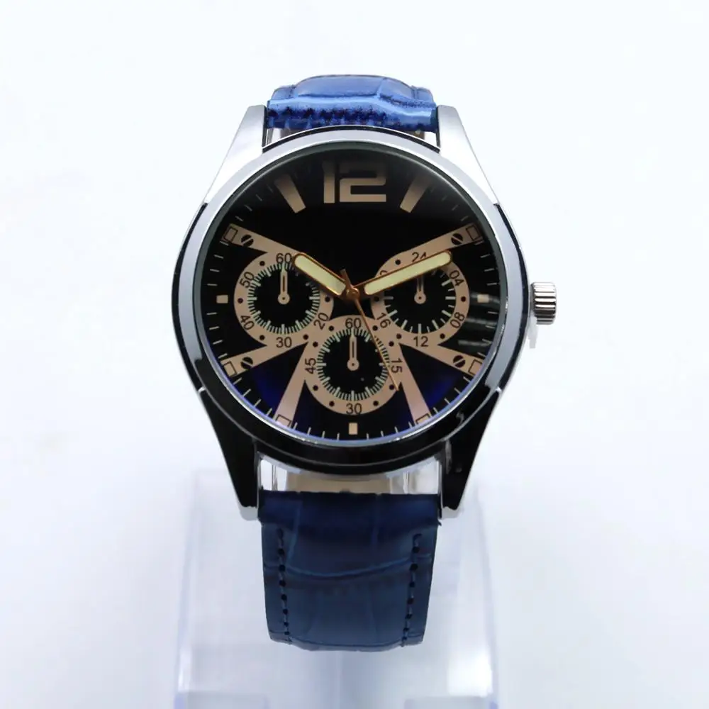 Fashion Cool Men Watch Stainless Steel Leather Watch Buy Cnc Watch