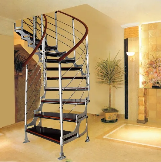 Yekalon Indoor Custom Stainless Steel Glass Spiral Staircase