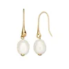 Hot Selling Pearl Drop Earring jewelry18k Gold Plated White Sterling Silver Baroque Genuine Freshwater Pearl Earring