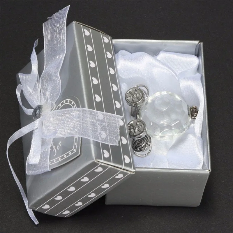 factory made crystal glass pumpkin carriage for baby shower