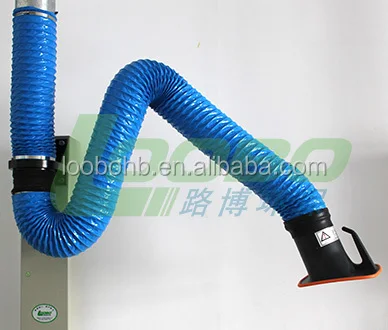 
wall mounted flexible smoke extraction arm/fume tracker/exhaust fume hood 
