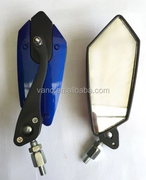 8mm blue ABS motorcycle side rear view mirrors