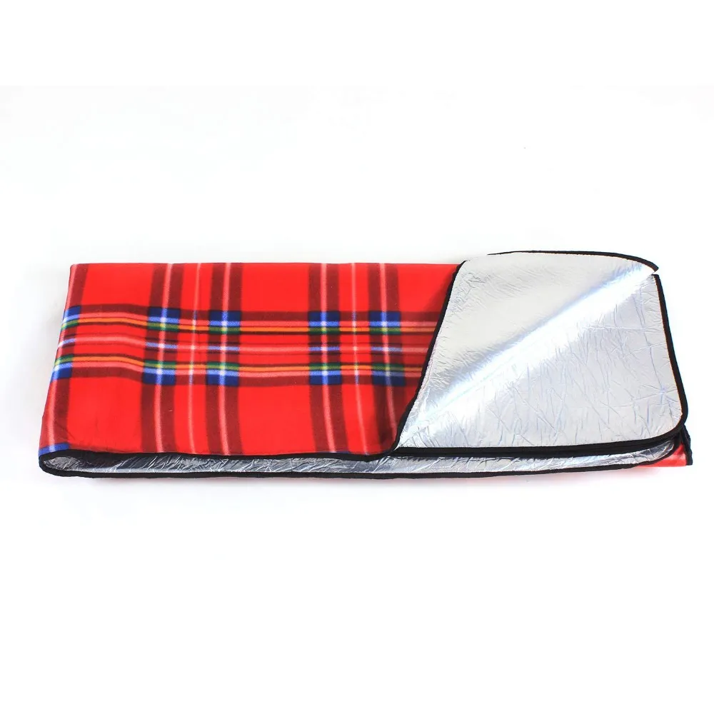 Machine Washable Waterproof Fleece Picnic Blanket Rug Camping Foldable