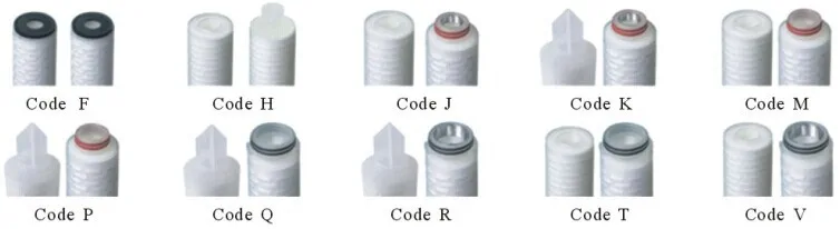 DOE 222 226 pleated filter cartridge/PP micro membrane