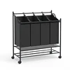 4-Bag Laundry Sorter Cart on Wheels, Heavy Duty Hamper with Removable Bags