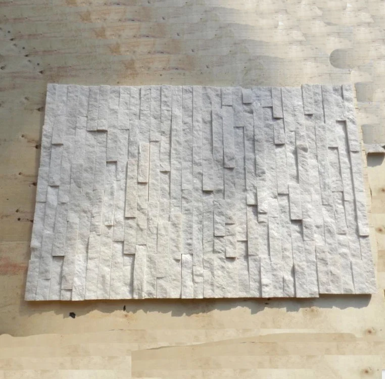 Natural White Quartz Wall Cladding Stacked Cultured Stone Panel Buy