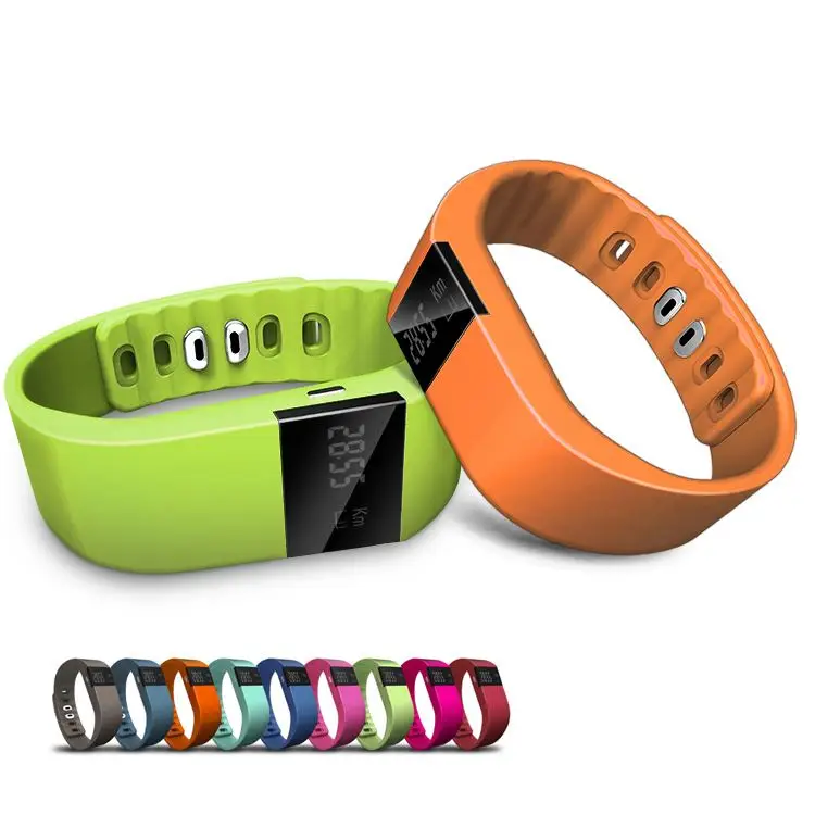 2016 waterproof tw64 smart bracelet, fashion silicon led health bluetooth bracelet for smart phones