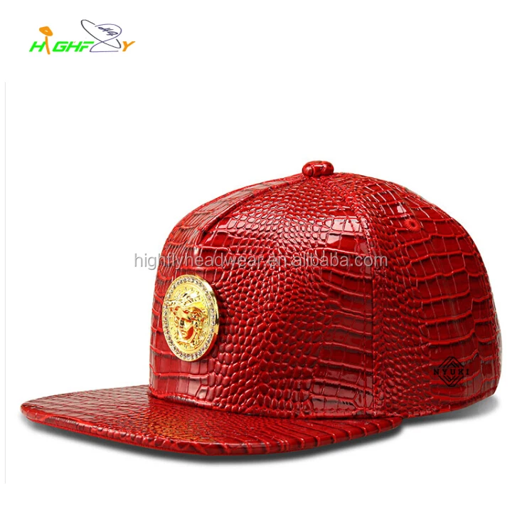 red leather cap