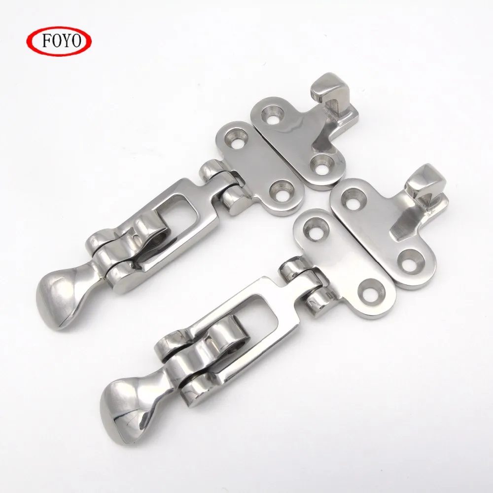 Swivel Hasp Double Hinge 316 Stainless Steel Boat Anti Rattle Latch