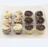 Newest promotional plastic hinged cupcake muffin packaging