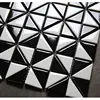 Latest design simple black mini triangle mosaic flower pattern ceramic wall tiles