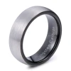 simple Tungsten Women Ring Tungsten Firefighter Wedding Rings Matte Finished and Domed Surface of Tungsten Carbide Emerald Rings