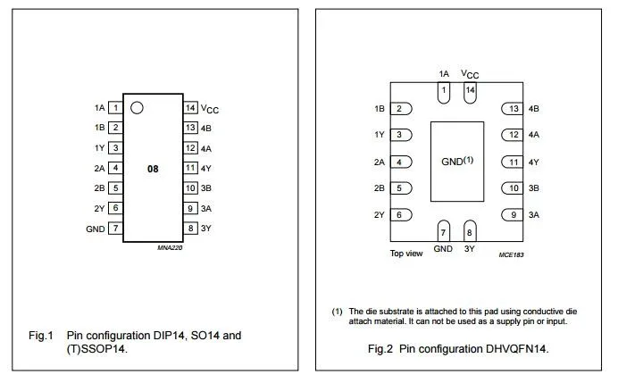 74hc08d 쿼드 2 입력 및 게이트 로직 게이트 Ic - Buy 로직 게이트 Ic Tc4011bp 74hc08d 쿼드 Op ...