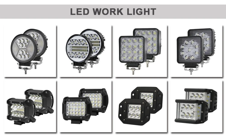 5'' 24w LED Work Lamp For Truck 1800LM 24v LED Rectangular Design Industrial Machine Work Light