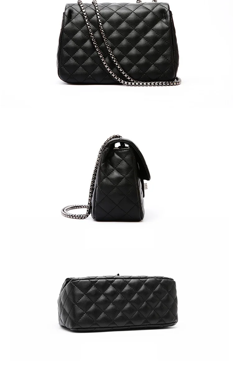 Genuine Leather Satchel Handbags Shoulder Bag Tote Purse Messenger Bags Shoulder Sling Bag With Chain For Girls