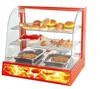 Curve glass electric hot food warmer showcase /display showcase/bread warmer showcase DH-827