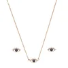 Best selling products 2018 in usa black stone evil eye jewelry sets with gold chain