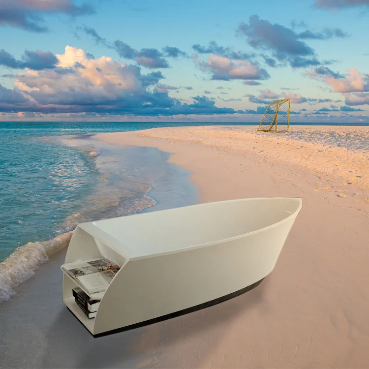Sm8600 Boat Shape Unique Design Solid Surface Resin Hot Tub Whirlpool