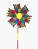 Plastic flashing windmill in different shape flower with animal cartoon in the centre