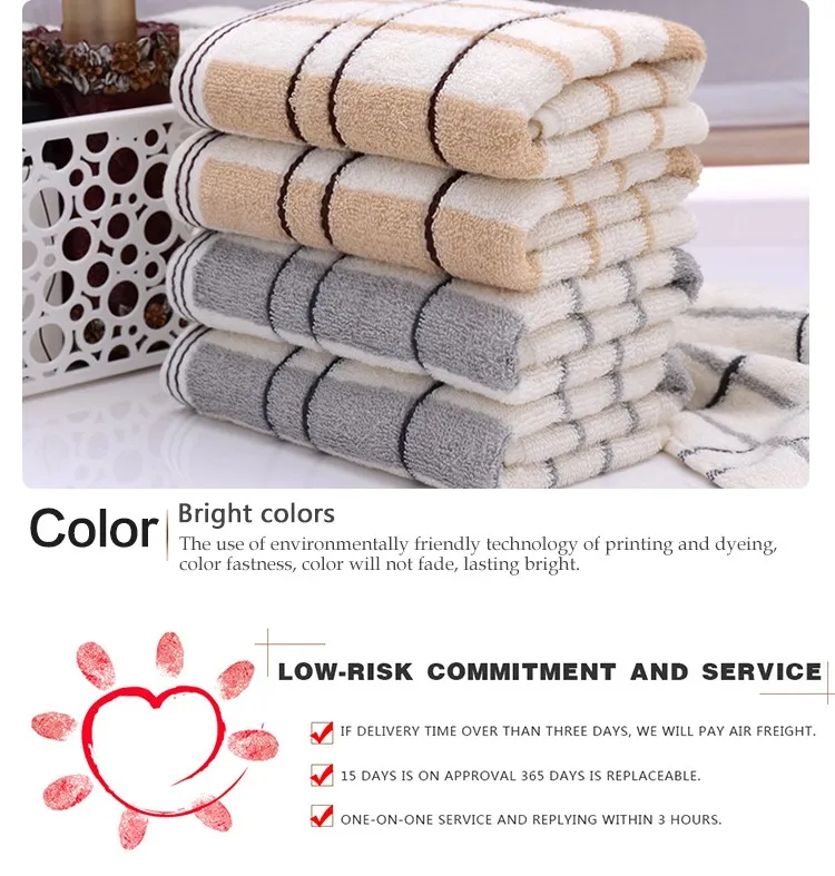 Yarn-dyed Plaid Super Soft Cotton Towel Face Towel/terry Hand Towel ...