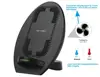 OEM Universal Qi stand wireless fast charging charger 2 coils cooling fan wireless charging dock pad for samsun S10 S9 Note9