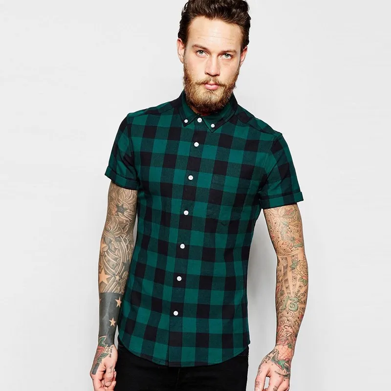 Camisa flanela manga curta Clearance
