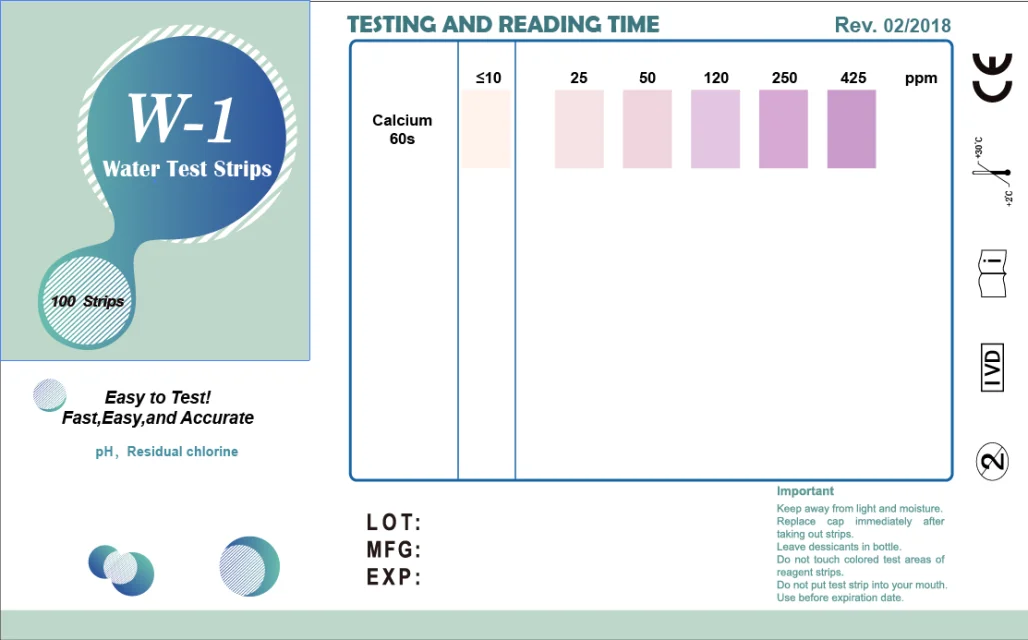 Three Types Water Hardness Test Strips 100 Strips At 0425 01000 30