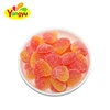 China supplier mix two fruit flavors soft candy with funny heart shape