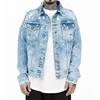Wholesale slim boyfriend ripped denim bomber trucker jackets 2019 men's motorcycles fitted destroyed jean jacket