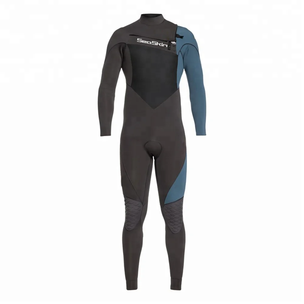 seaskin 4/3男士氯丁橡胶胸部拉链fullsuit冲浪潜水服