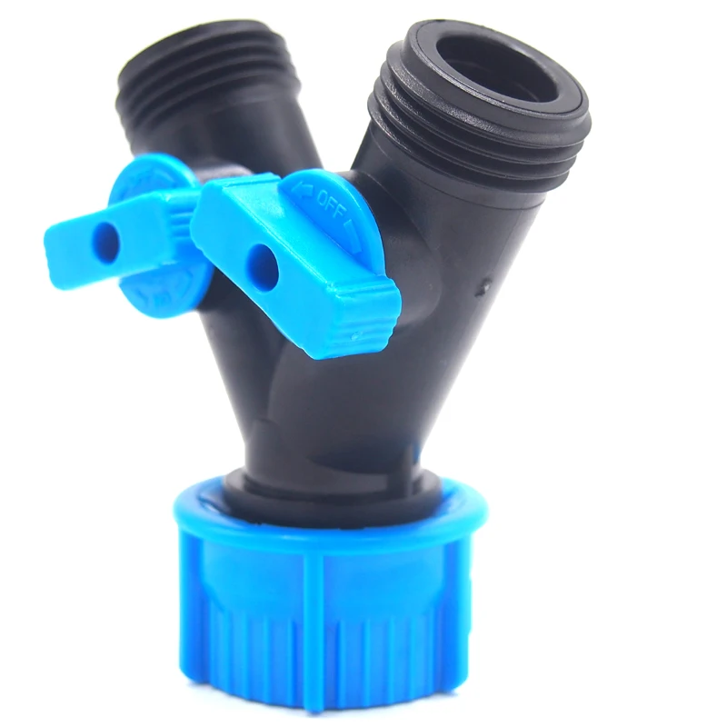 Plastic Y shape garden water hose splitter