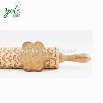 Christmas Designed Decorative Animal Dolphin Pattern Bamboo Rolling Pin Buy Decorative Rolling Pins Noodle Rolling Pin Custom Rolling Pins Product