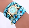 cheap wholesale fashion flower shape wrap around bracelet watch