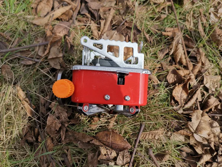 Small Cassette Furnace Portable Folding Quadrilateral Long Gas tank Camping Stove