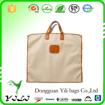 Nylongbag Nylon Garment Bag With Leather Handle Suit Carrier Nylongbag Nylon Garment Bag With Leather Handle Suit Carrier