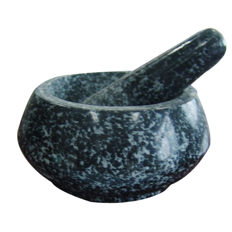 Granite or marble mortar and pestle